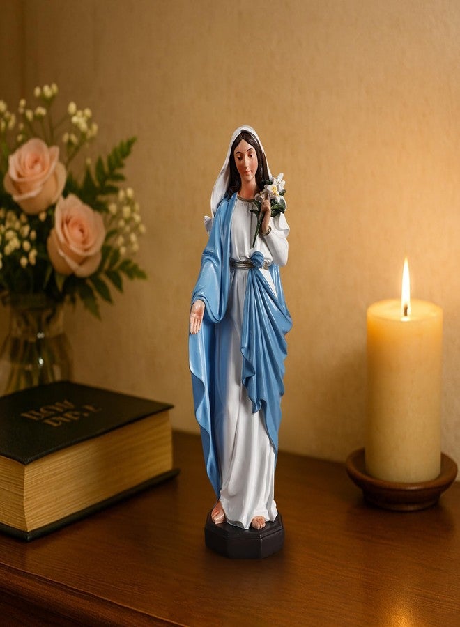 TALPGOD Blessed Mother Mary Statue,10 Inch Virgin Mary Statue Catholic Altar Home Decor,Holy Mother Religious Gift for Mom,Catholic Art Hand Painted Renaissance Sculpture Collection - Image 5